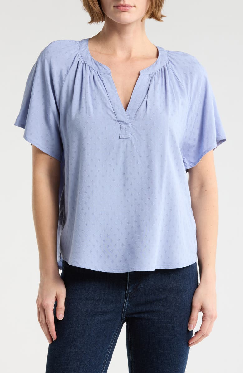 beachlunchlounge Kirby Popover Shirt, Main, color, Light Saphire