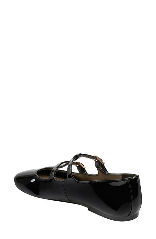 Marc Fisher Ltd Evie T-strap Flat In Black Patent