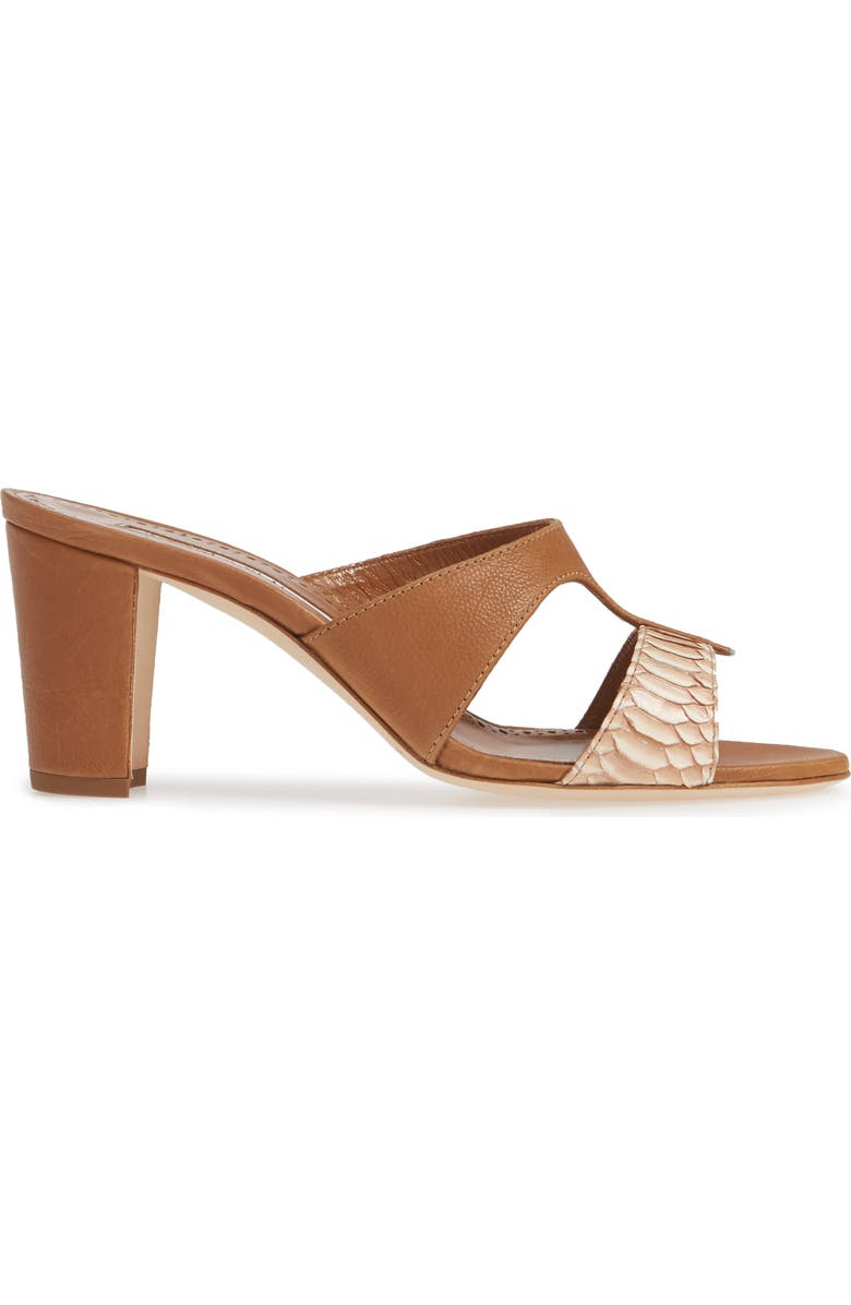 Manolo Blahnik Jedjulul Genuine Snakeskin Slide Sandal, Alternate, color,