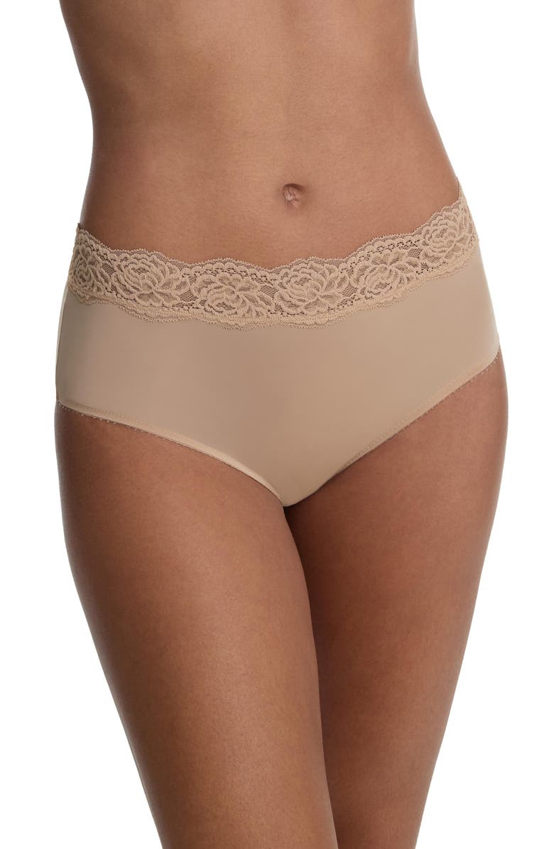 Skarlett Blue Divine Lace Trim Brief 3-Pack, Alternate, color, Black/Black/Nylon