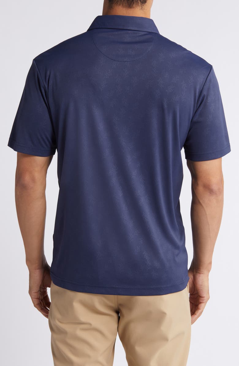 Swannies Barrett Botanical Print Golf Polo, Alternate, color, Navy