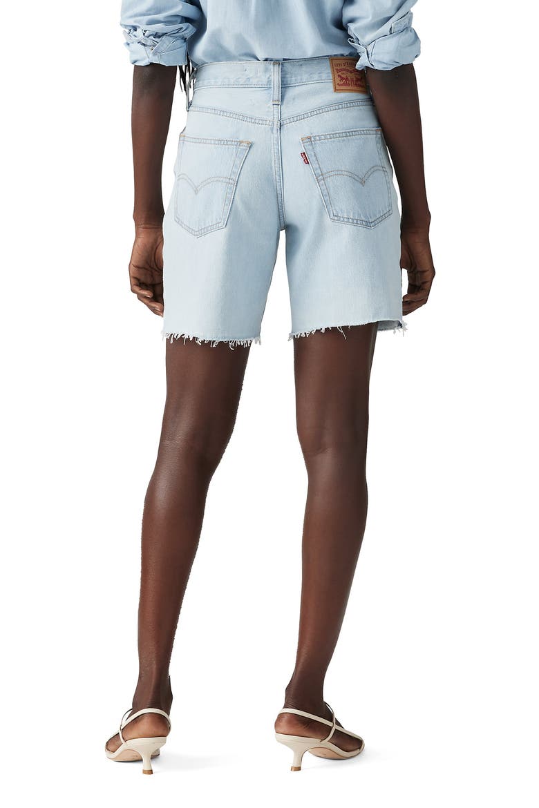 '94 Baggy Denim Shorts, Alternate, color, MISTER TWISTER CUT HEM