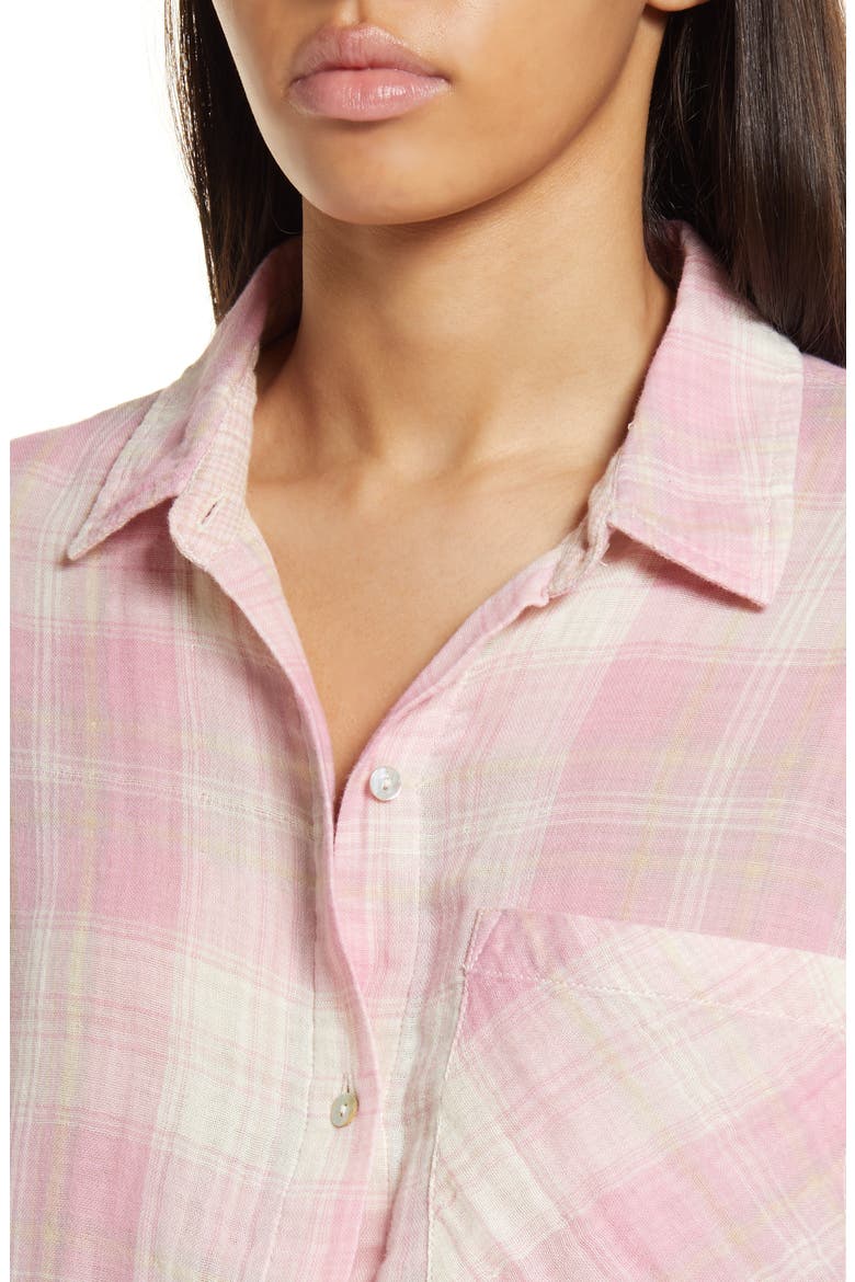 Ellis Organic Cotton Shirt, Alternate, color, ROSE SAND IVORY
