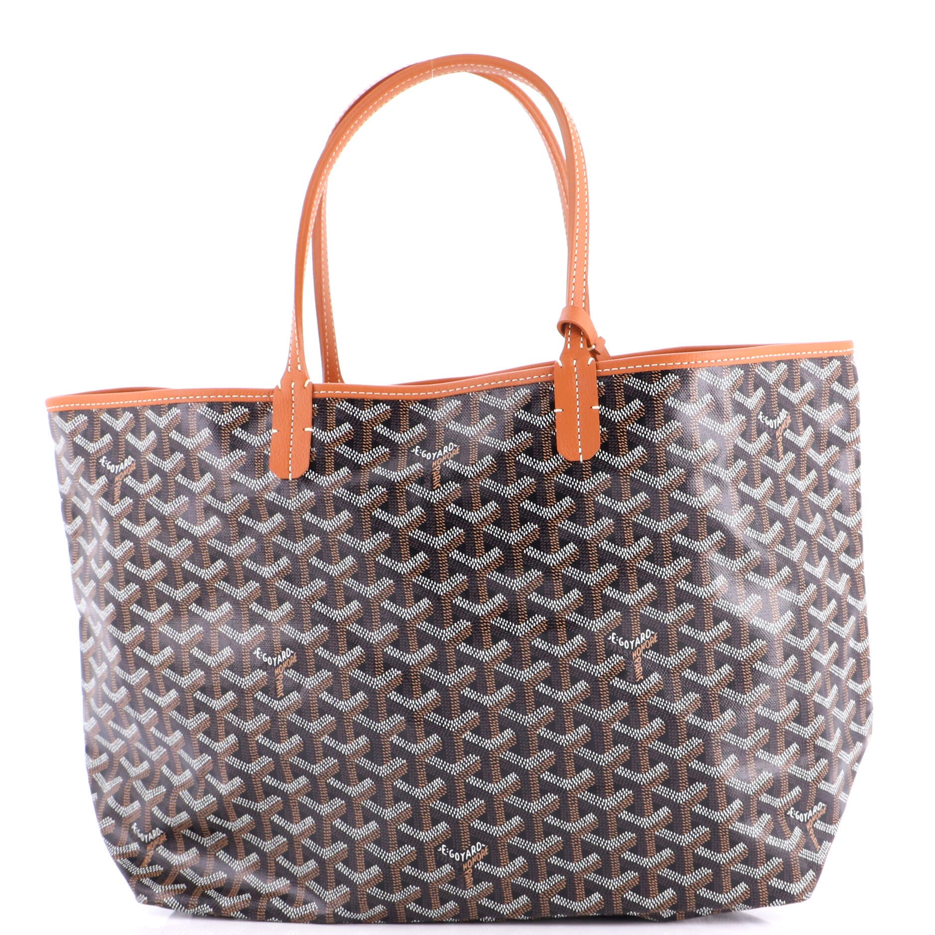 Pre-Owned Goyard Saint Louis Tote Coated Canvas PM, Main, color, Brown