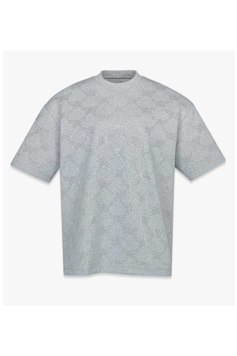 Crystal Monogram Ponte T-Shirt, Main, color, Gray