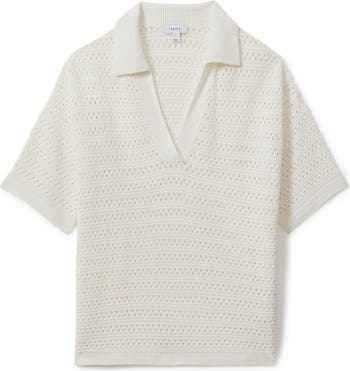 Reiss Carla Open Stitch Polo Sweater | Nordstromrack