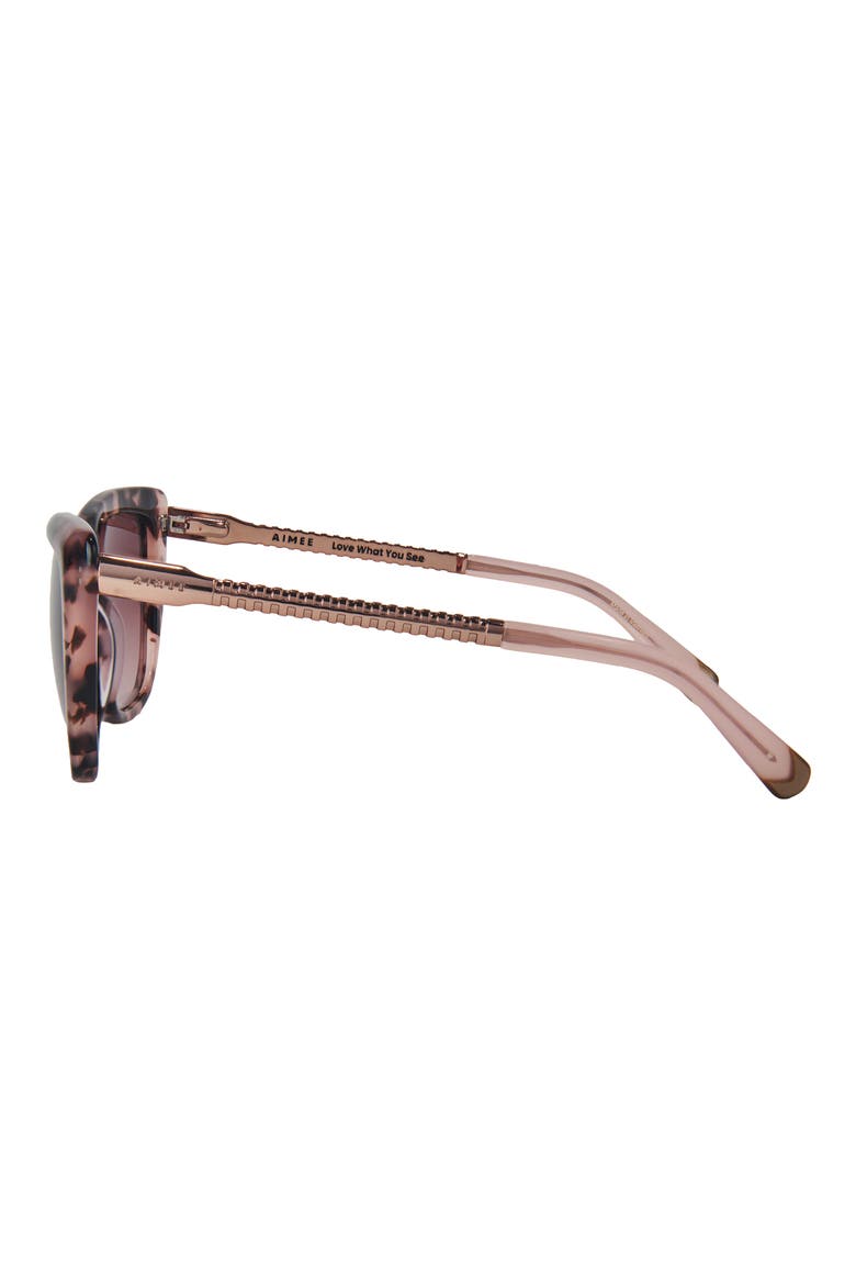 Stud Styler 56mm Gradient Cat Eye Sunglasses, Alternate, color, BLUSH