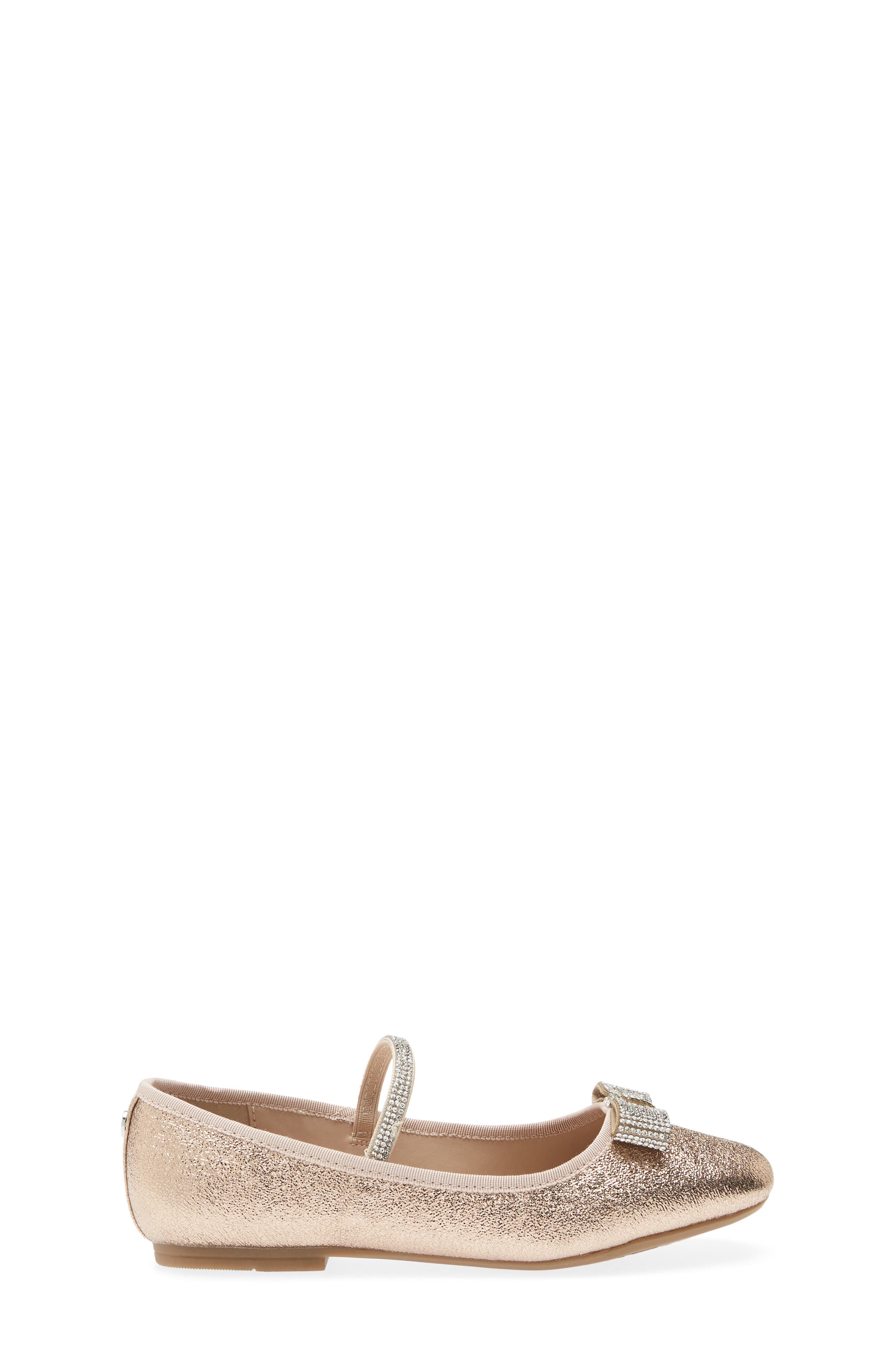 Kids' Nami Mary Jane Flat, Alternate, color, ROSE GOLD CRINKLE METALLC