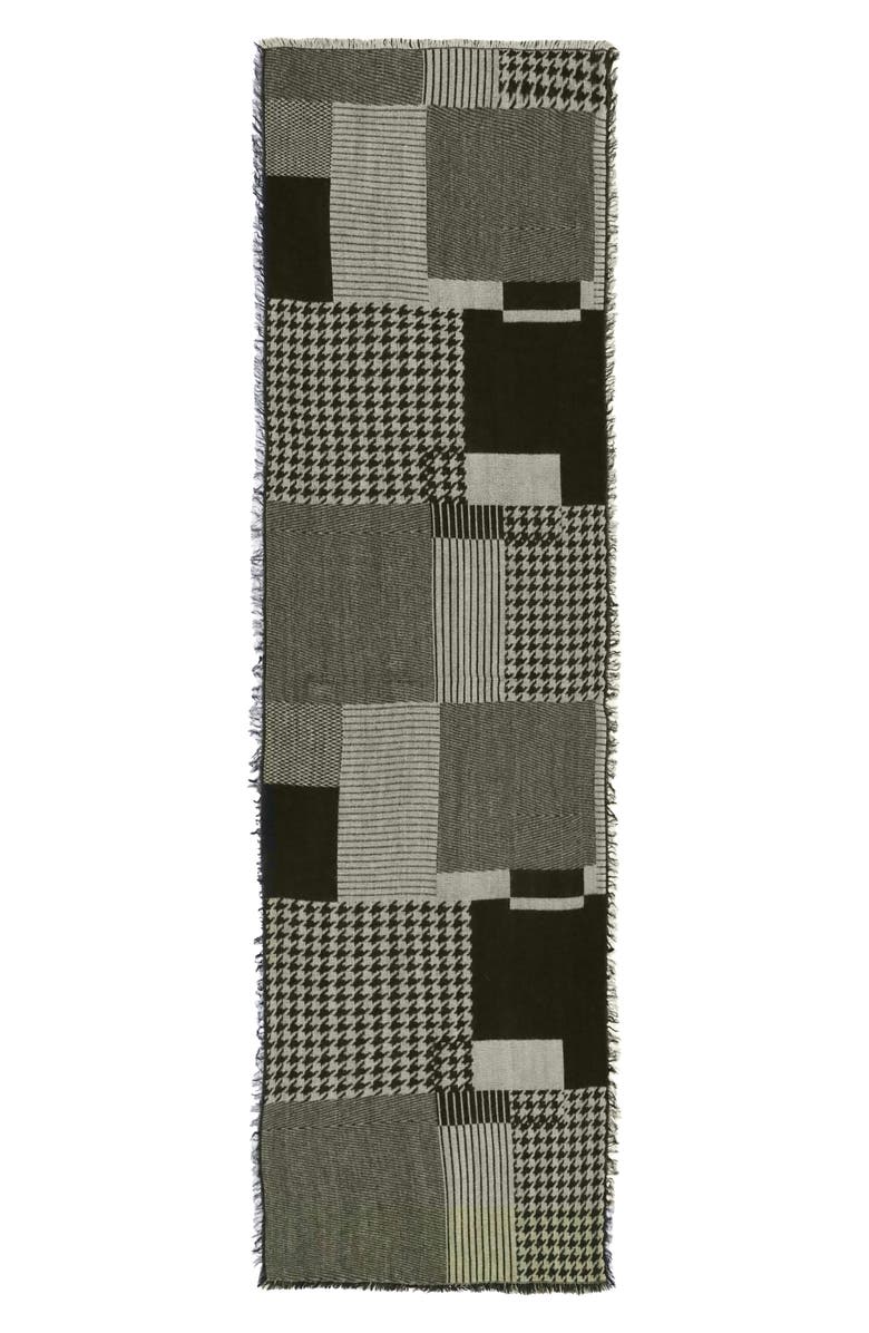 Nicoletta Rosi Patchwork Yarn Dyed Fringe Scarf, Alternate, color, 