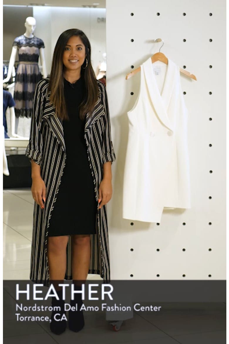 Sleeveless Tuxedo Minidress video