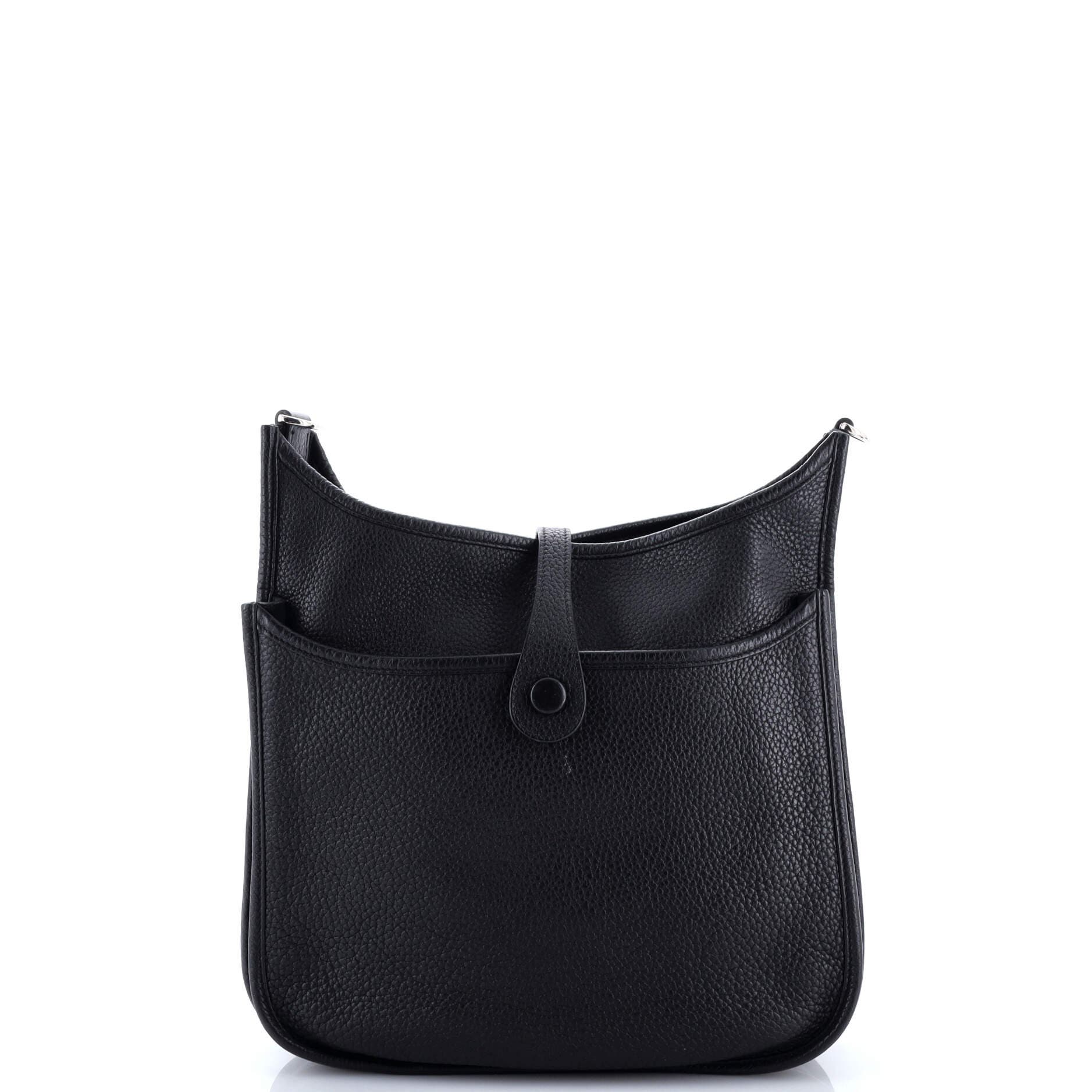 Pre-Owned Hermes Evelyne Bag Gen III Clemence PM, Alternate, color, Noir