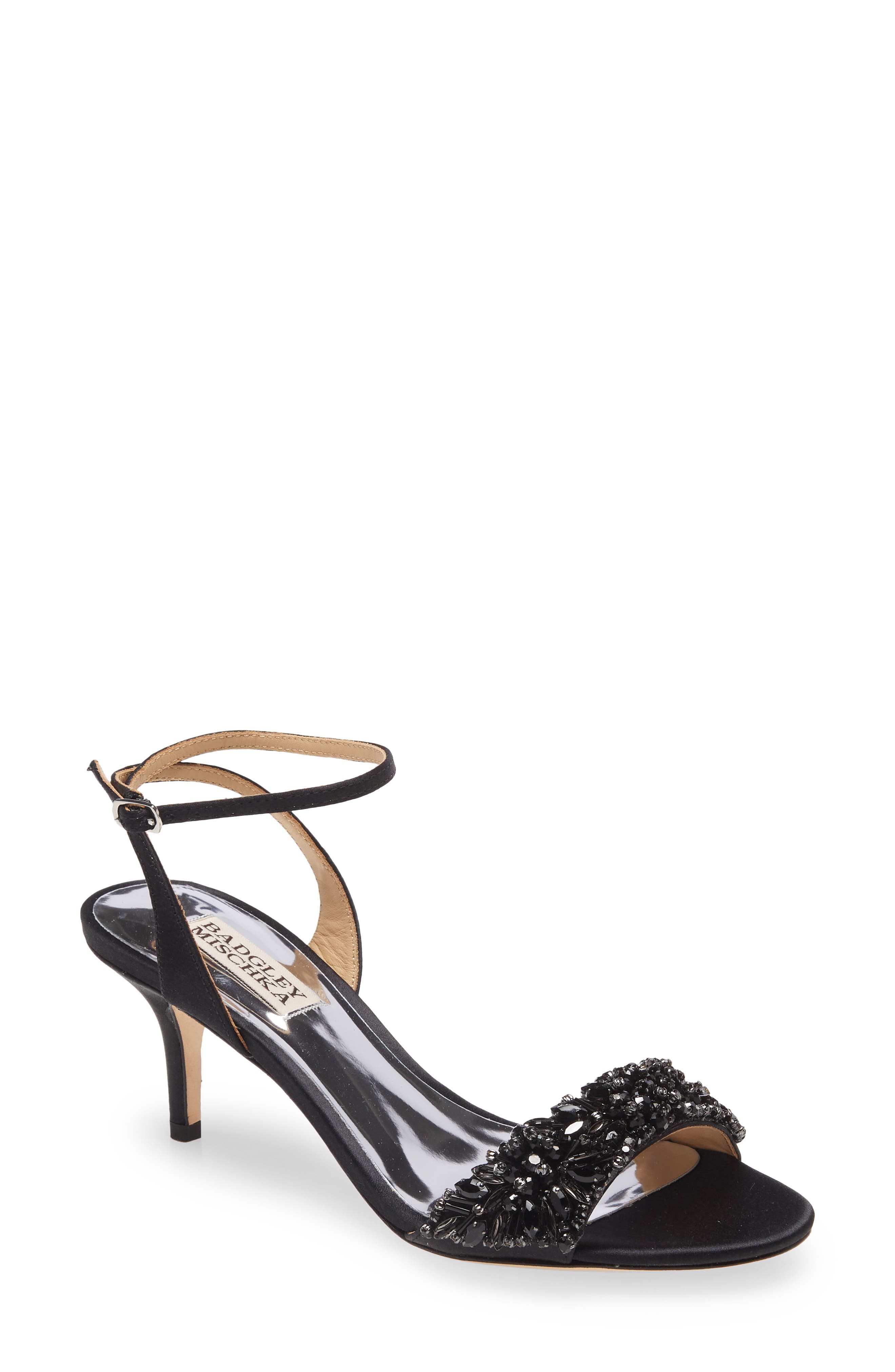 Badgley Mischka Collection Badgley Mischka Richelle Embellished Ankle Strap Sandal, Main, color, 