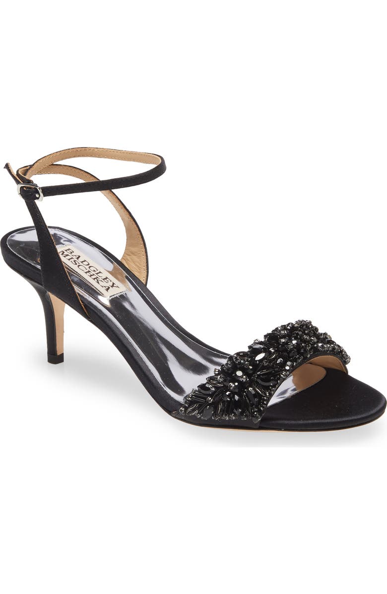 Badgley Mischka Collection Badgley Mischka Richelle Embellished Ankle Strap Sandal, Main, color,