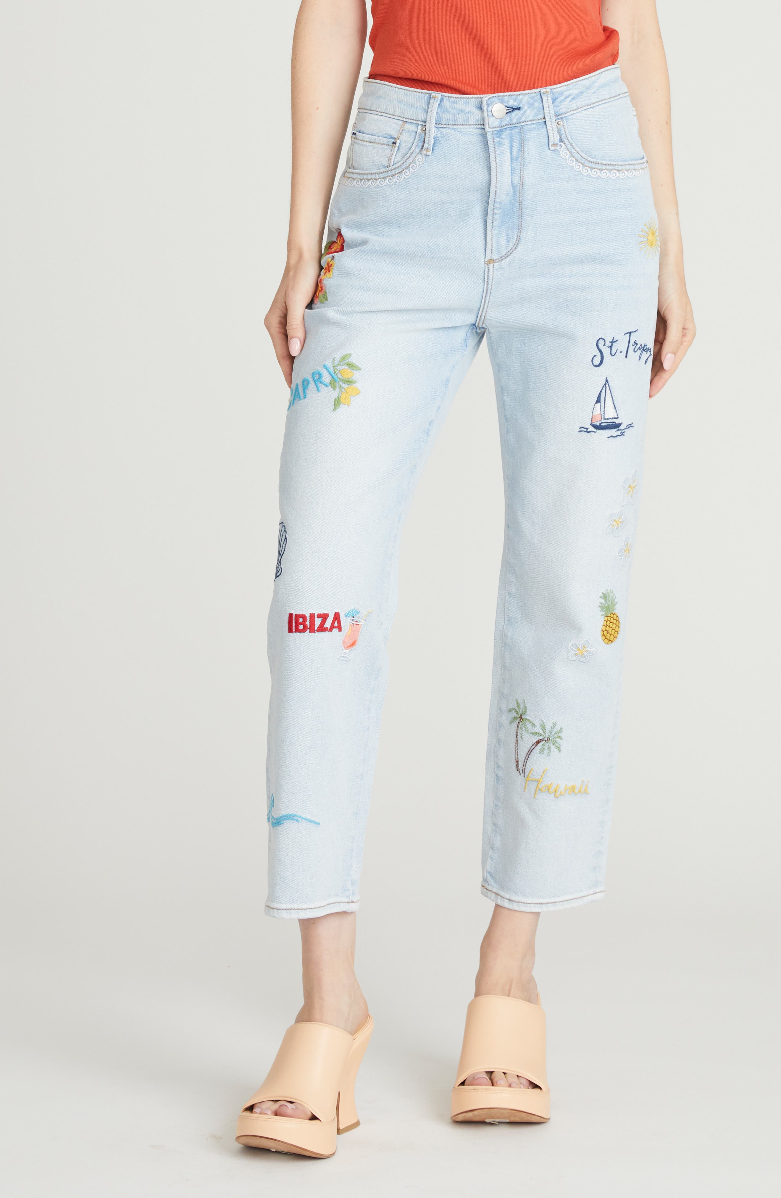 Royce Destination Doodle Straight Leg Jeans