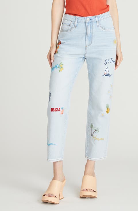 Royce Destination Doodle Straight Leg Jeans