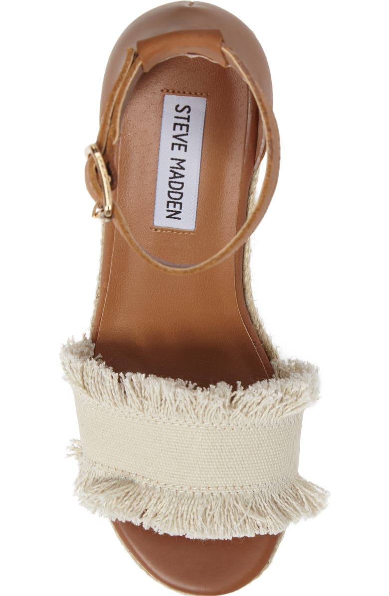 Steve Madden Valley Fringed Platform Wedge Sandal, Alternate, color,