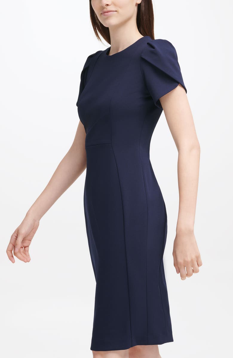Calvin Klein Tulip Sleeve Sheath Dress, Alternate, color, Indigo
