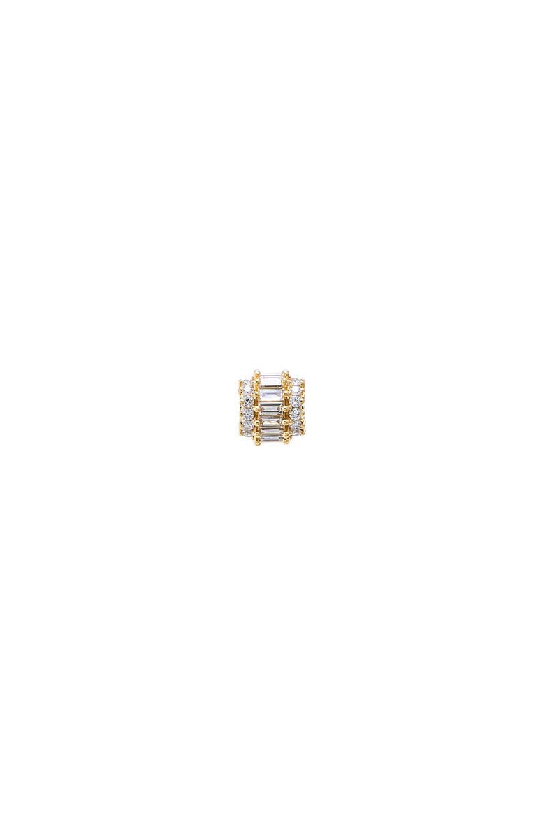 Lab Grown Diamond Baguette X Round Rondelle Charm 14K, Main, color, 14K Gold