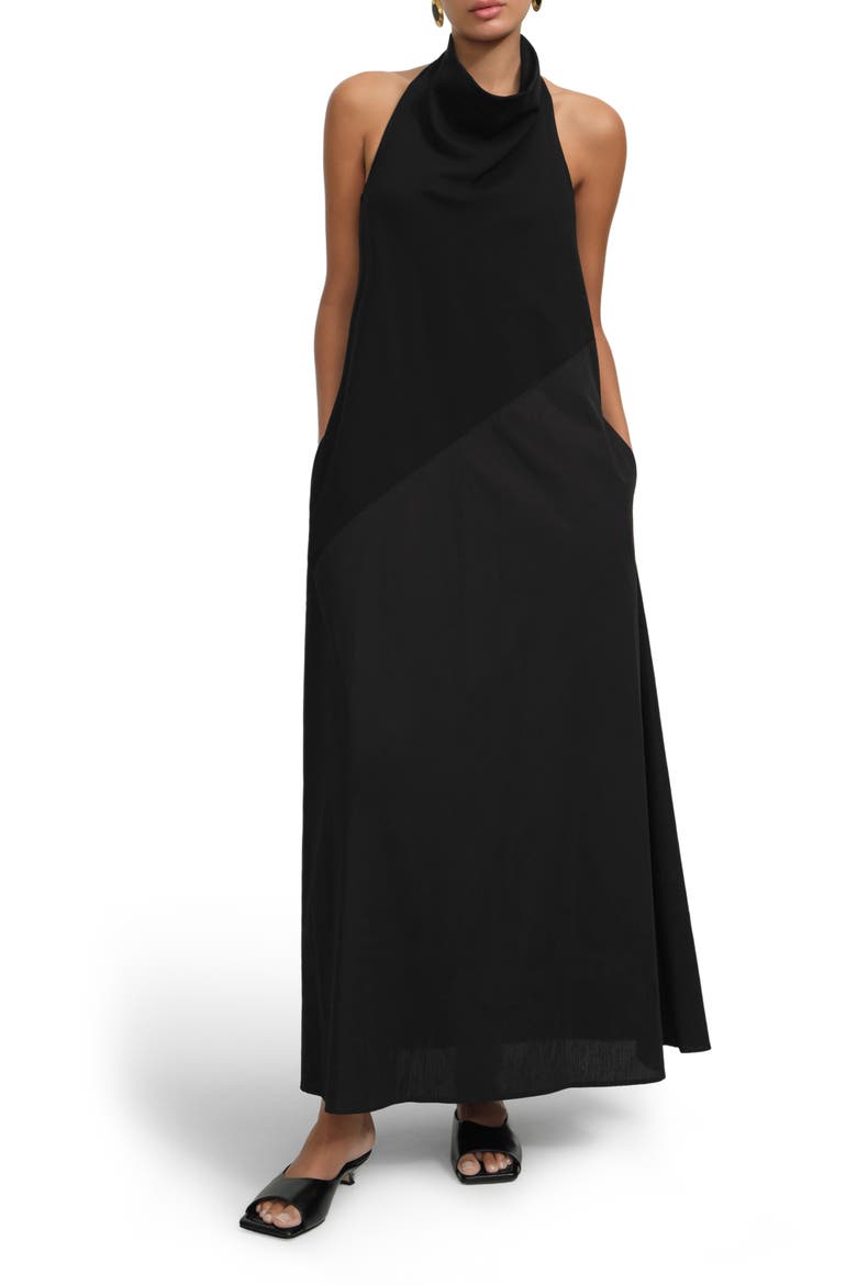 Denali Maxi Dress, Main, color, BLACK