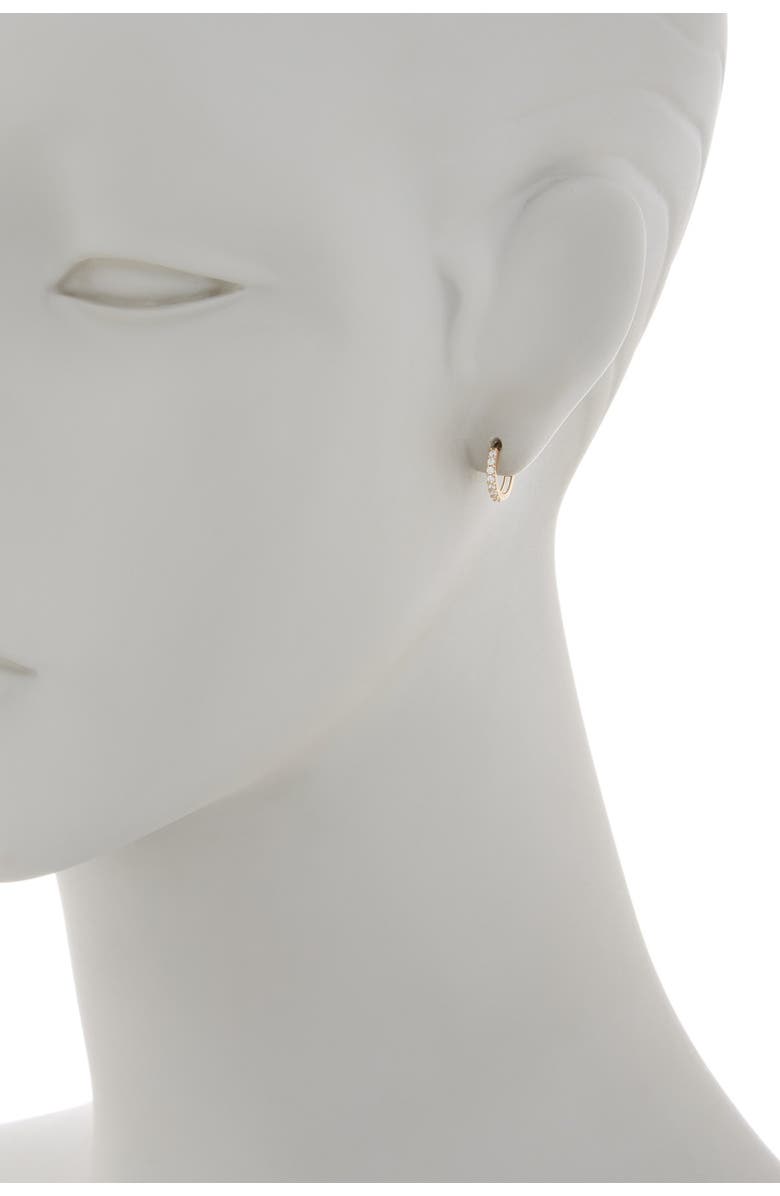 CANDELA JEWELRY Swarovski Cubic Zirconia Huggie Hoop Earrings, Alternate, color, 