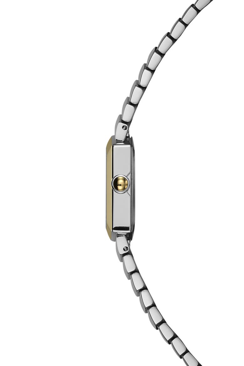 Taffetas Hexagonal Two-Tone Bracelet Watch, 23mm, Alternate, color, BICOLOR STAINLESS STEEL/YELLOW