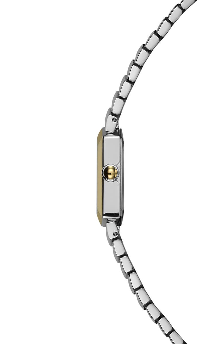 Balmain Taffetas Hexagonal Two-Tone Bracelet Watch, 23mm, Alternate, color, Bicolor Stainless Steel/Yellow