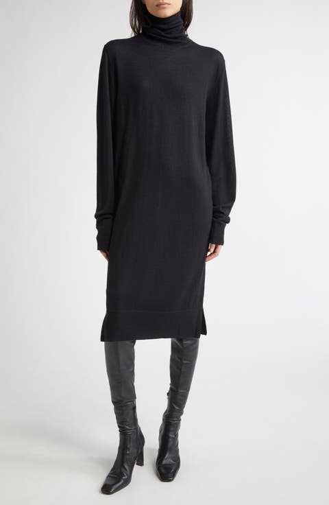 Longline Turtleneck Organic Cotton & Cashmere Sweater