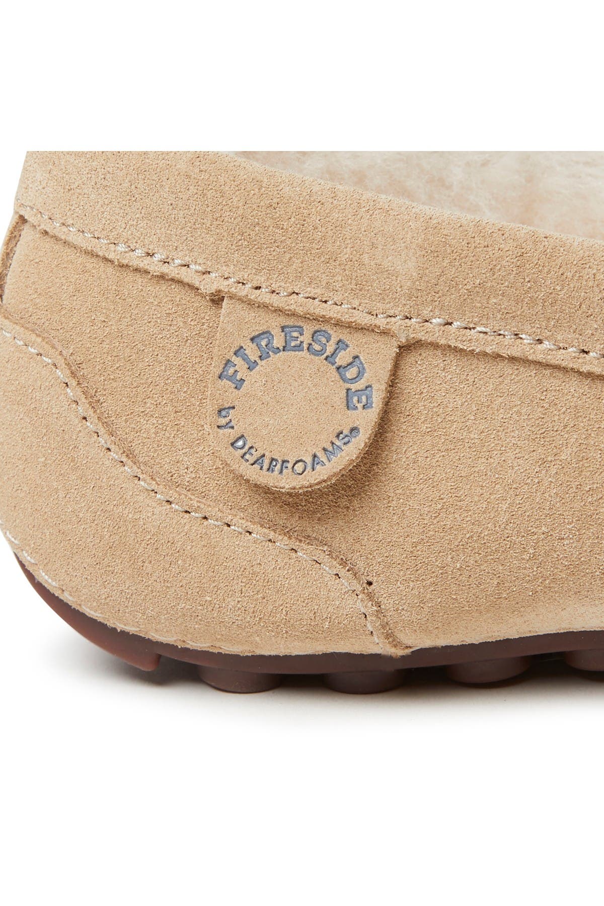 Fireside Mel Genuine Shearling Moccasin Slipper, Alternate, color, SAND
