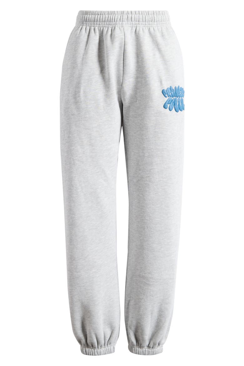 Puffy Logo Sweatpants, Alternate, color, GREY