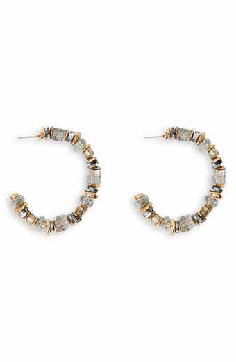 SAACHI Beaded Hoop Earrings