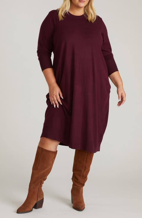 Everyday Long Sleeve Midi Sweater Dress