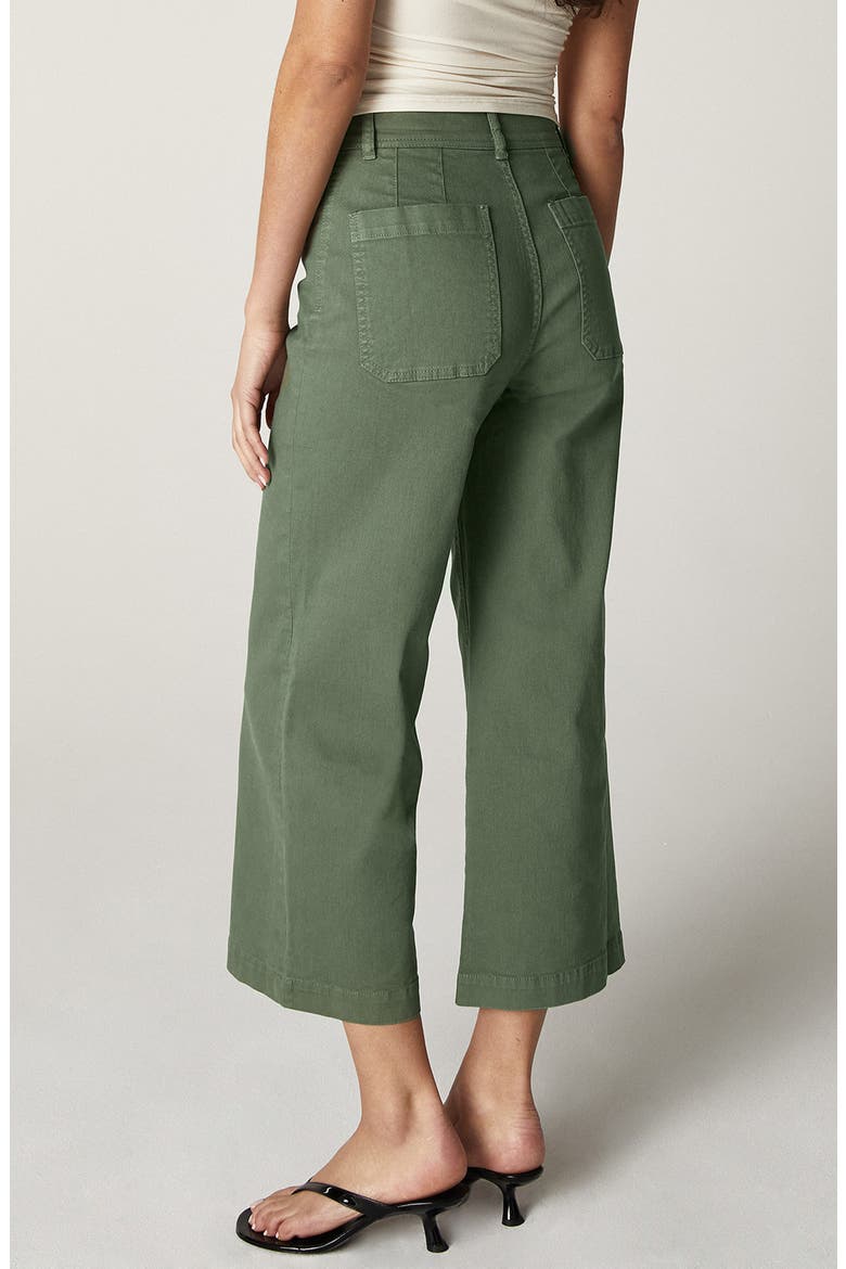 Gemma Crop Wide Leg Jeans, Alternate, color, GREEN