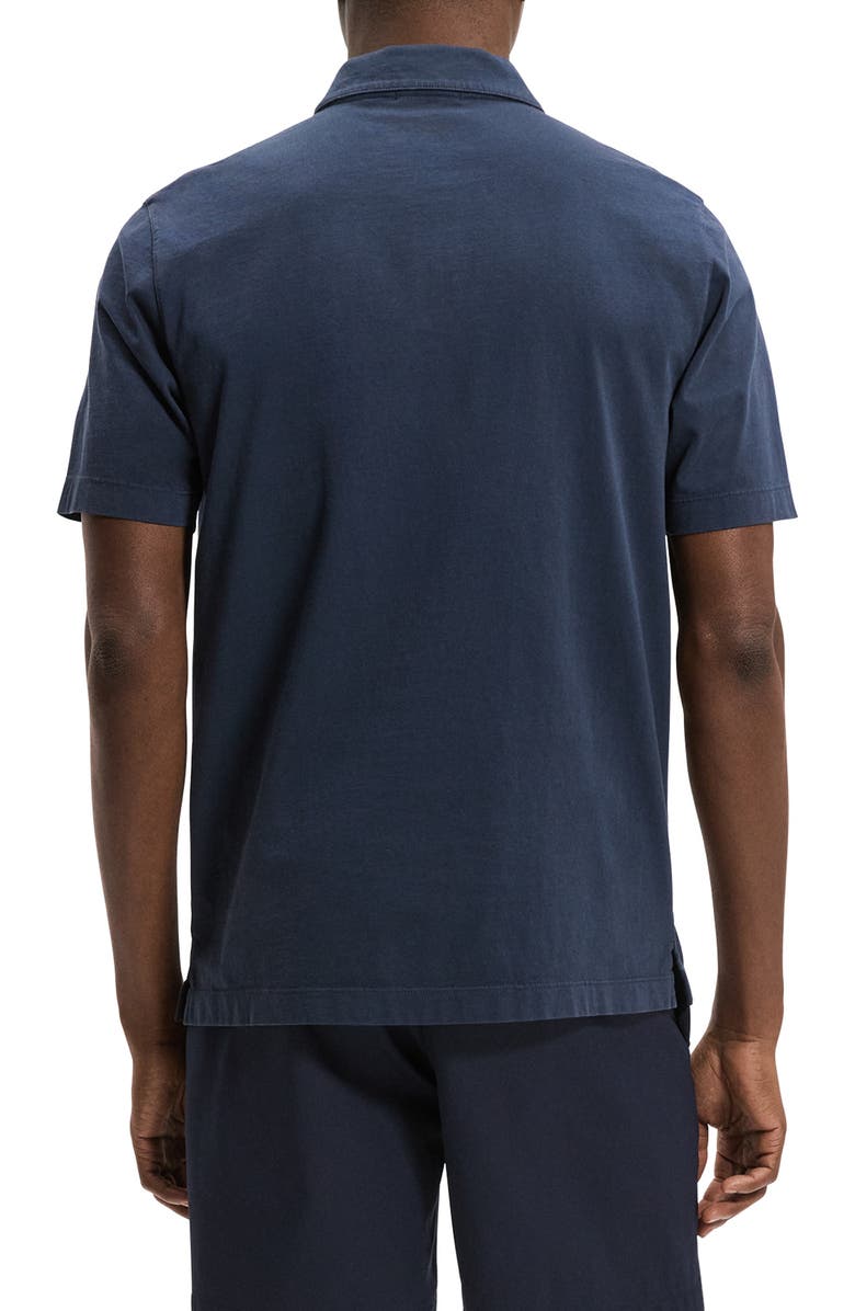 Theory One Button Polo, Alternate, color, Tinted Baltic