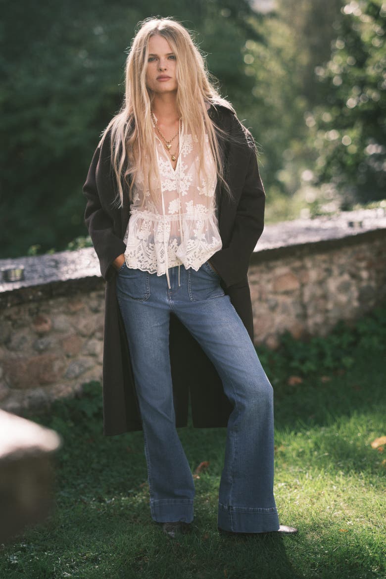 Flared High Jeans, Alternate, color, Denim blue
