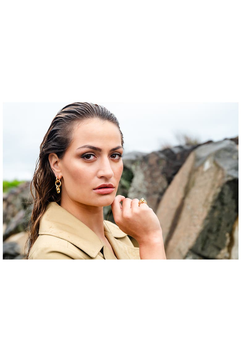 Italian Chain Drop Earrings, Alternate, color, 14K GOLD