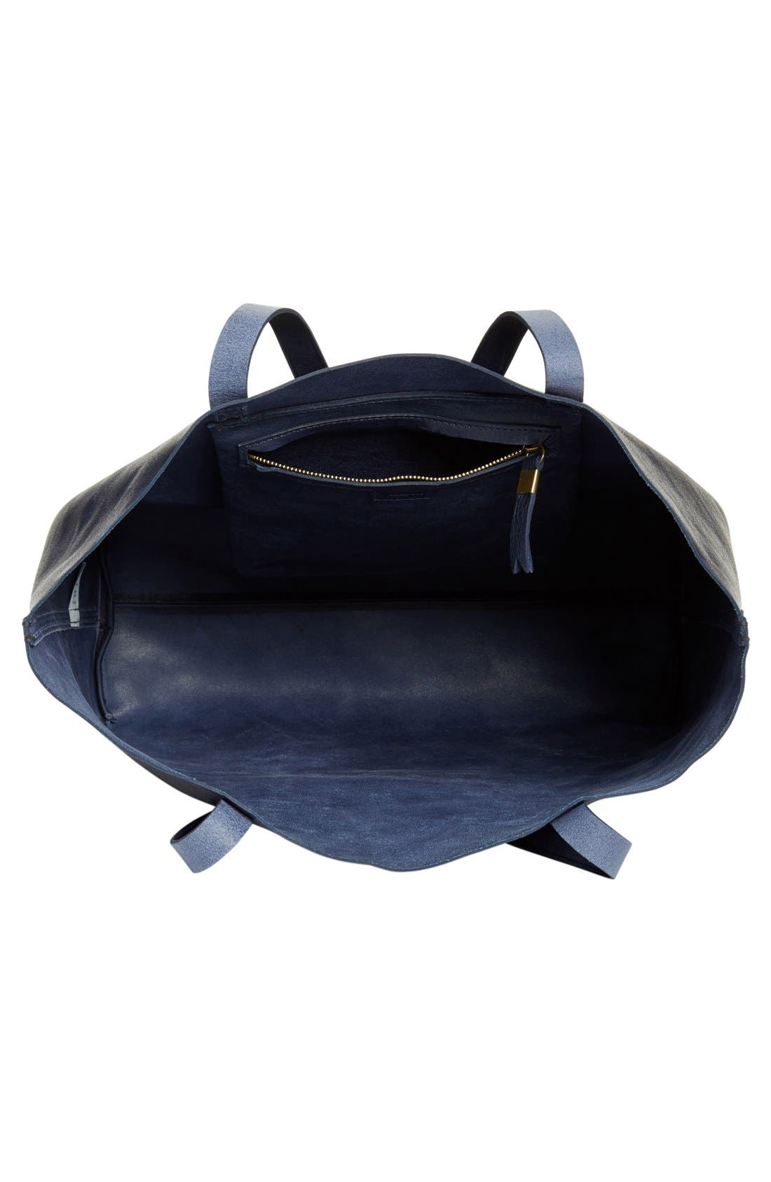 'Transport' Leather Tote, Alternate, color, INK