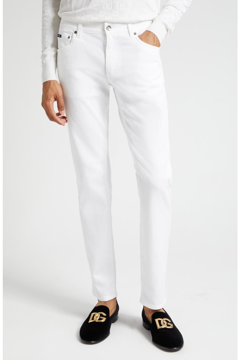 Stretch Slim Fit Jeans, Main, color, WHITE