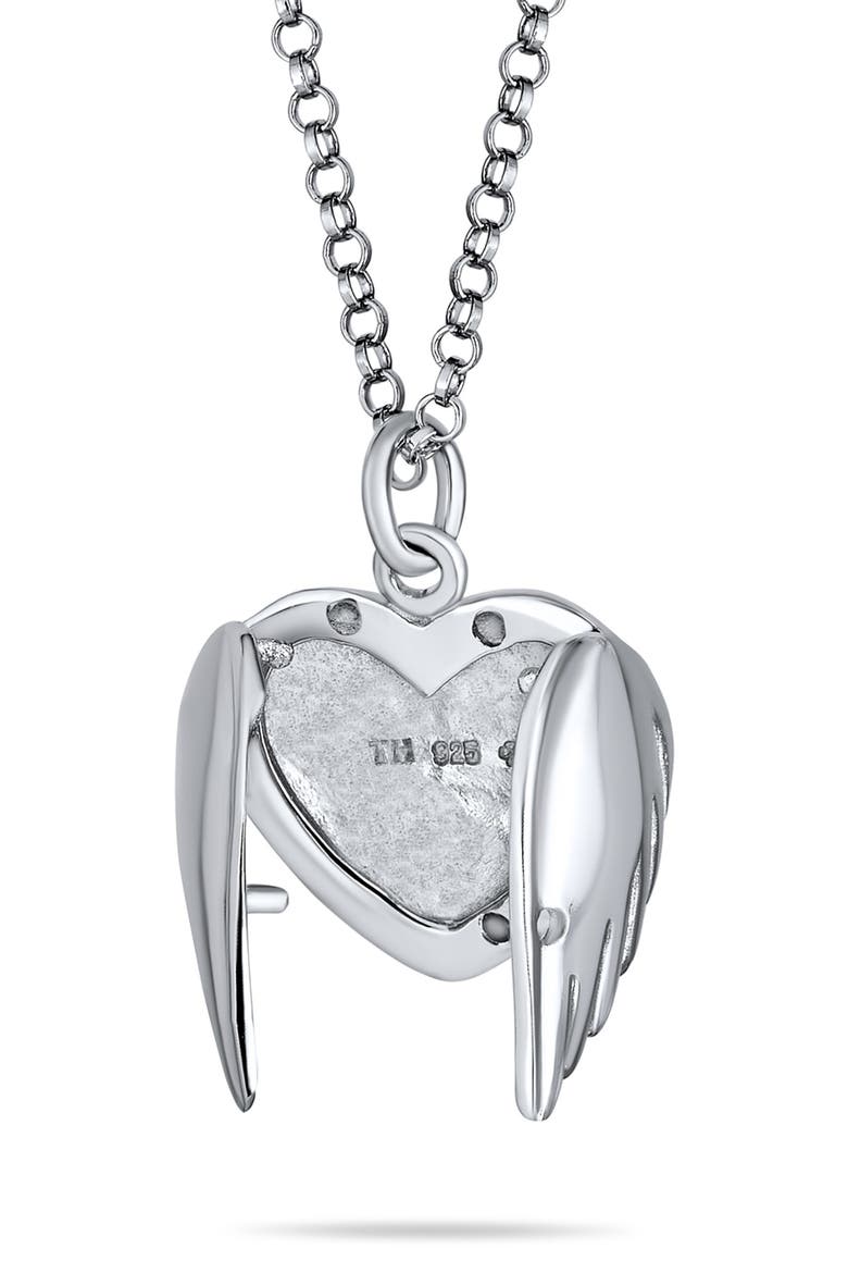 Guardian Angel Wing Necklace, Alternate, color, SILVER