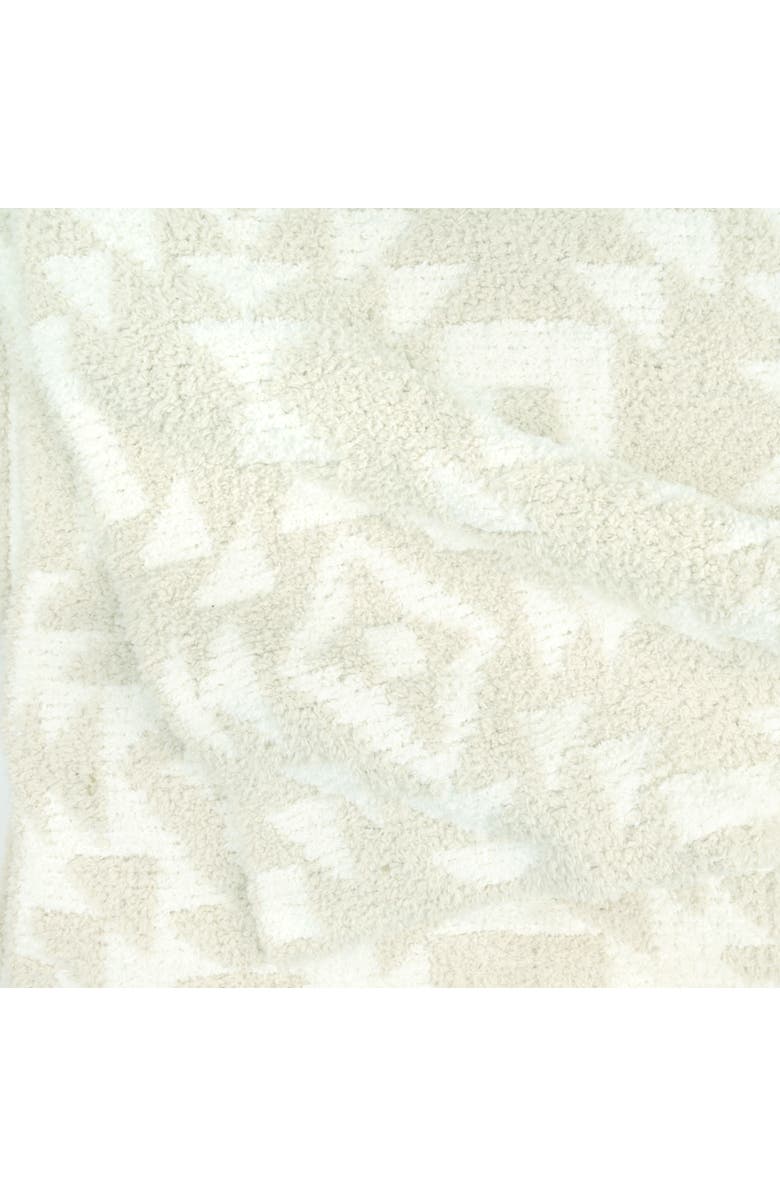 Kashwére Throws - Aztc Print - Chenilla Cloud, Alternate, color, Creme / Linen