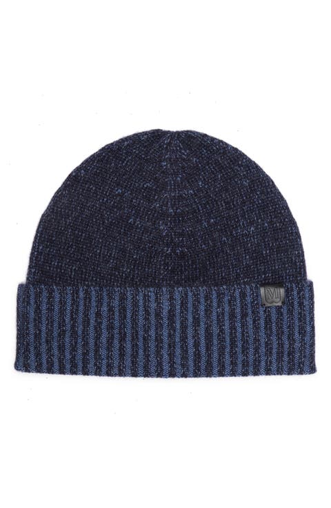 Marled Ribbed Cuff Cashmere Beanie