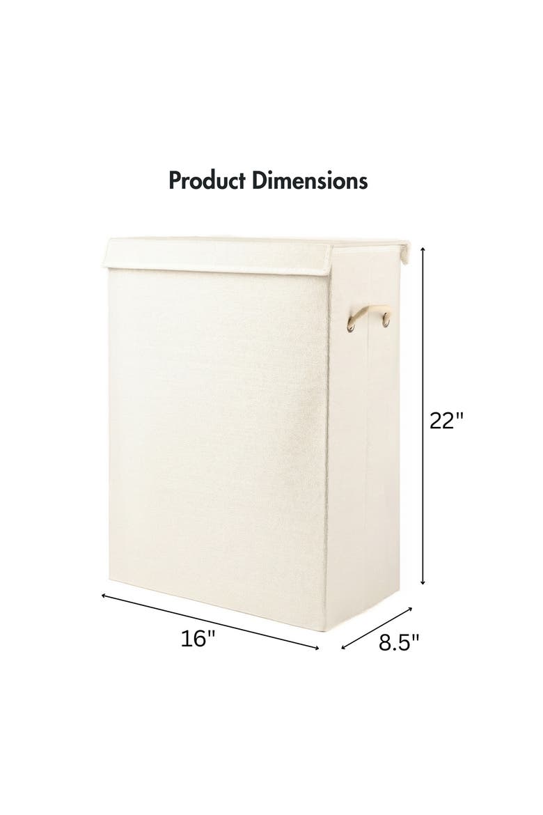 2-Pack Foldable Laundry Bins, Alternate, color, NATURAL BEIGE
