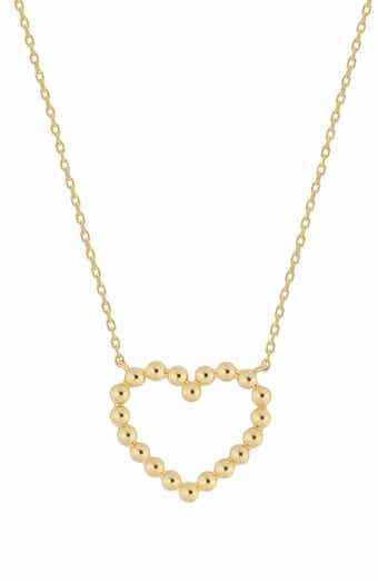 14K Gold Heart Pendant Necklace