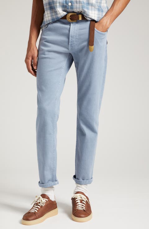 Five-Pocket Stretch Denim Pants