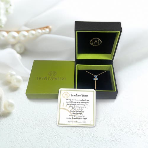 Luvmyjewelry Sunkissed Design Yellow Gold Plated Silver Turquoise Gemstone Diamond Fringe Necklace In 14kt Gold Vermeil On Sterling