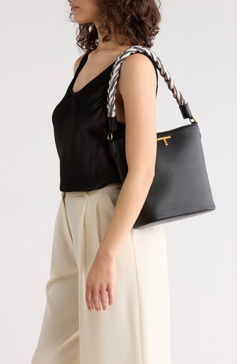 T Tahari Clayton Shoulder Bag, Alternate, color, Black