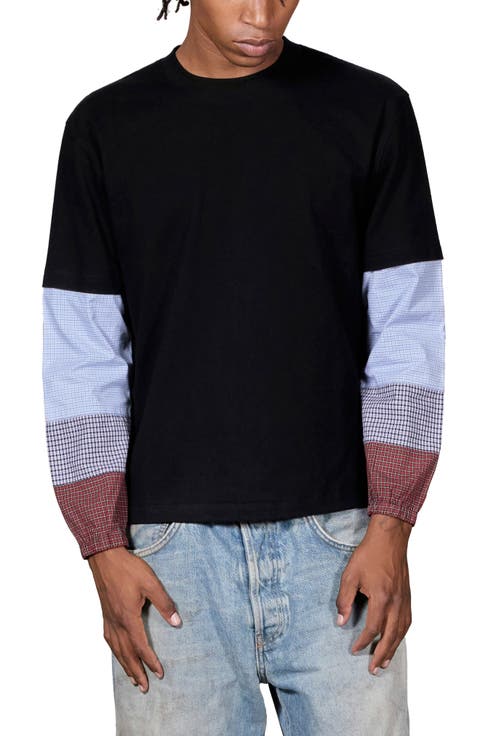 Mix Print Long Sleeve T-Shirt