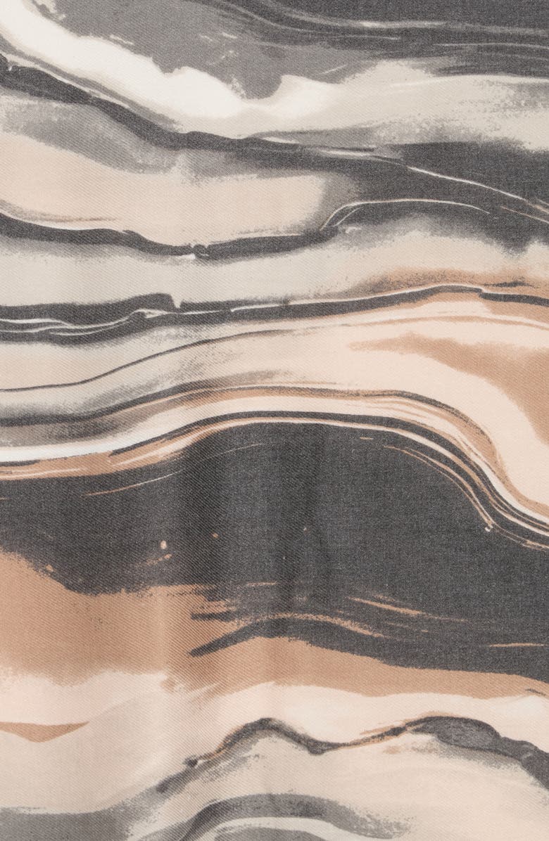 Vince Camuto Supersoft Marble Wave Oblong Scarf, Alternate, color, Black Neutral