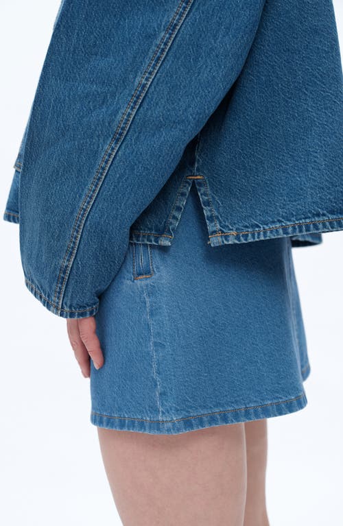 Bayeas Relaxed Ombé Denim Popover Shirt In Blue