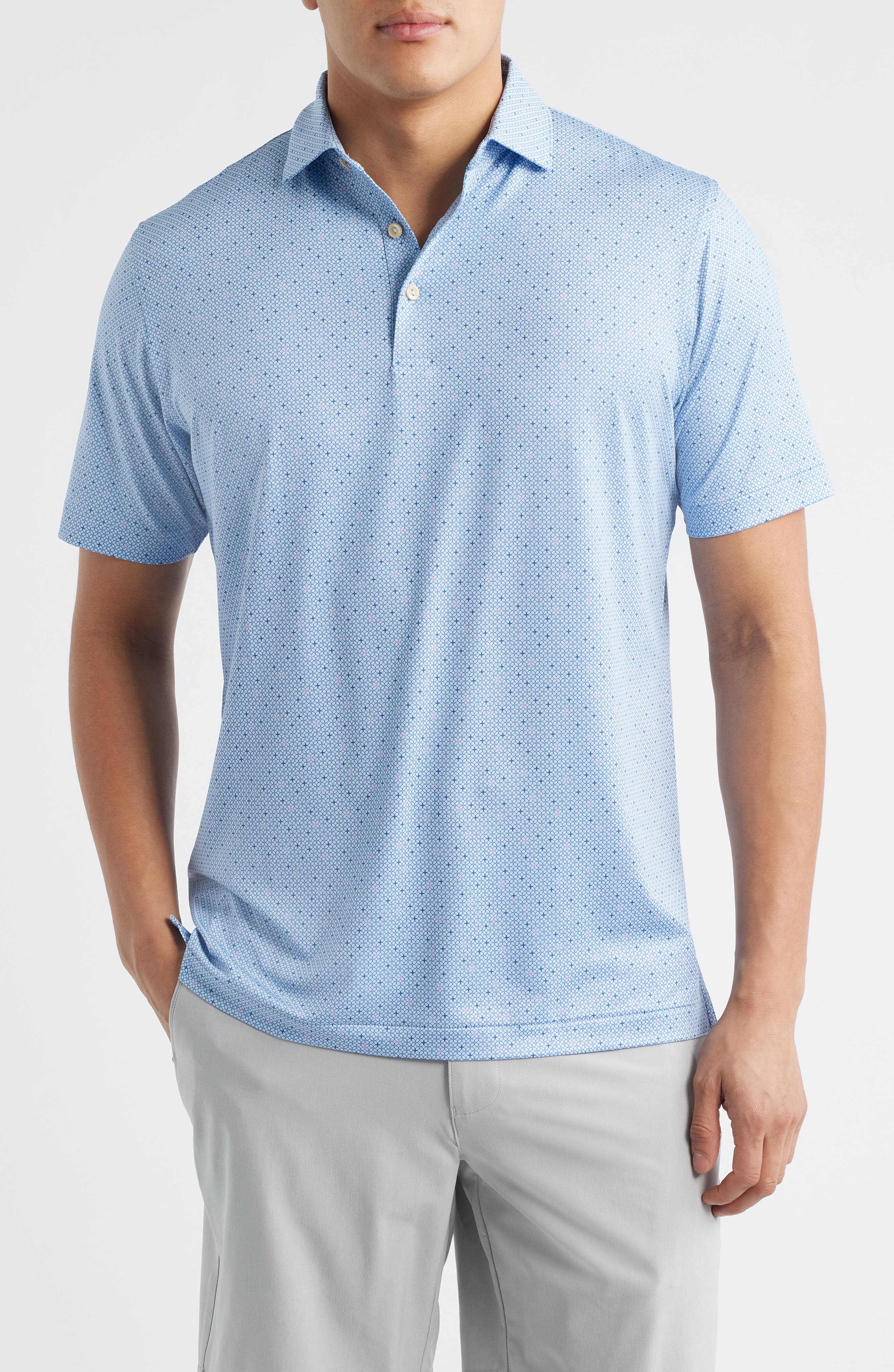 Barrier Microprint Performance Jersey Polo - image 3