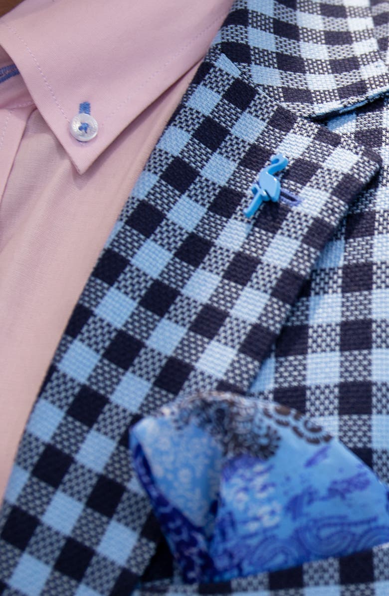 TailorByrd Blue Textured Check Sportcoat, Alternate, color, Navy Light Blue